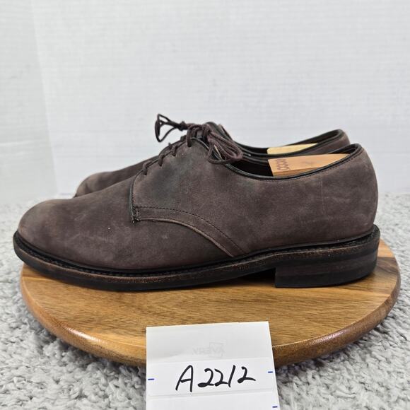 Allen Edmonds Mens 10.5 3E Wide Surrey Brown Nubuck Weatherproof Derby Oxford main image 14